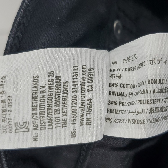 Abercrombie High Rise Super Skinny Jeans Curve Love Distressed Womens 0 Short 25 - Picture 8 of 11